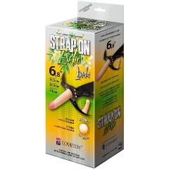 Изображение товара Пояс-трусики LOVETOY с 2 насадками Exotic-Linda 17,5 см телесный