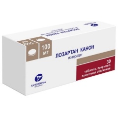 Изображение товара Лекарственное средство Лозартан-Канон Канонфарма таб. п/п/о 100мг №30