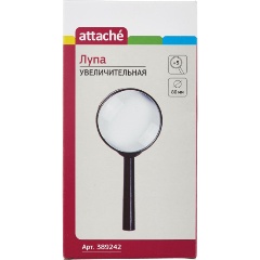 Изображение товара Лупа Attache х5 диаметр 80 мм черная стеклянная для точных работ