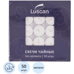 Изображение товара Набор свечей чайных Luscan 50 шт/уп