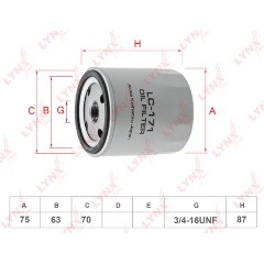 Изображение товара Фильтр масляный LYNXauto LC-171