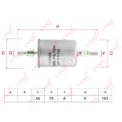 Изображение товара Фильтр топливный LYNXauto LF-1110 для различных автомобилей