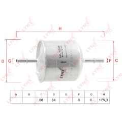 Изображение товара Фильтр топливный LYNXauto LF-1625 для VOLVO - надежная очистка топлива