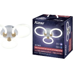 Изображение товара Потолочная люстра светодиодная диммируемая, OTTIMO, Алиса, с ДУ, 3 режима белый/золото, 51611 2 Ritter