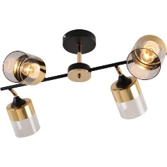 Изображение товара Люстра Reluce 01555-3.3-04B BK+FGD для гостиной 4 лампы современная