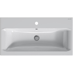 Изображение товара Раковина мебельная M90WCC0802WG GEM, керамическая, 80 см, встроенная, цвет: белый, глянец AM.PM