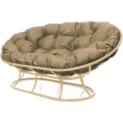 Изображение товара Диван M-GROUP МАМАСАН бежевое садовый металлический ткань 2 места