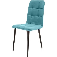 Изображение товара Стул обеденный M-GROUP ЛЕОН классика, аквамарин, чёрные ножки