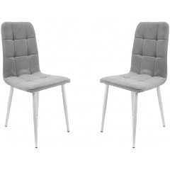 Изображение товара Комплект стульев M-GROUP ЛЕОН Классика белый, серый (2 шт)