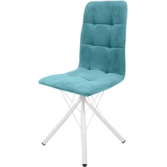 Изображение товара Стул обеденный M-GROUP ЛЕОН паутинка, аквамарин, белые ножки