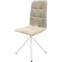 Изображение товара Стул обеденный M-GROUP ЛЕОН паутинка, бежевый, белые ножки