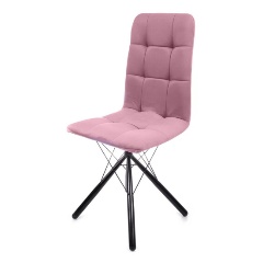 Изображение товара Стул обеденный M-GROUP ЛЕОН паутинка, пудровый, чёрные ножки