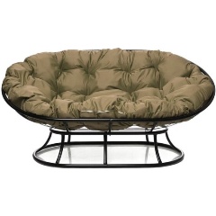 Изображение товара Диван садовый Mamassan от M-GROUP черный с бежевой подушкой - стильный и комфортный