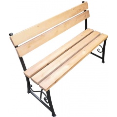 Изображение товара Стильная садовая скамья M-GROUP Флора 2 метра лак для улицы