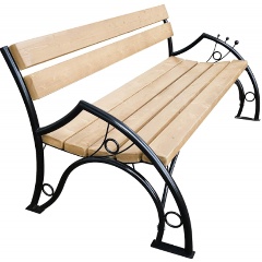 Изображение товара Садовая скамья M-GROUP "Шарики" 2 метра надежная и практичная российская мебель для отдыха