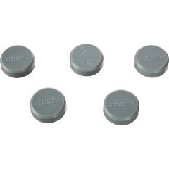 Изображение товара Магнитный держатель МОЩНЫЙ Attache 30 мм,5 шт/уп,серые