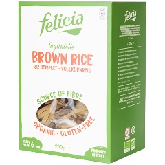 Изображение товара Макаронные изделия FELICIA Тальятелле в гнездах без глютена из бурого риса BIO 250г