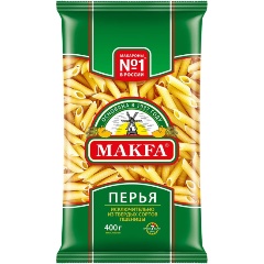 Изображение товара Макаронные изделия Makfa Перья любительские 400 г - качественная паста из твердых сортов пшеницы
