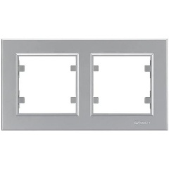 Изображение товара Рамка Makel 2-м Karea горизонт. серебр., 56065702