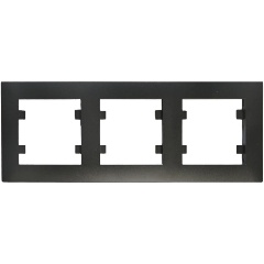 Изображение товара Рамка Makel 3-м Karea RIZZ STAR чер., 88054703