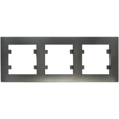 Изображение товара Рамка Makel 3-м Karea RIZZ STAR дым. металлик, 88050703