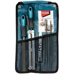 Изображение товара Набор для заточки цепи MAKITA D-72154: напильник круглый 4 мм х 2шт., плоский, шаблон, рукоятки, сумка