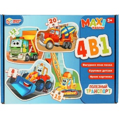 Изображение товара Макси-пазлы Умные Игры Полезный Транспорт 4 в 1 для детей от 3 лет