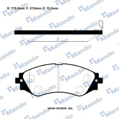 Изображение товара Колодки тормозные передние MANDO MPD08NS, 4 шт