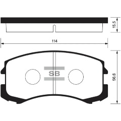 Изображение товара Колодки тормозные передние MANDO MPM02, 4 шт