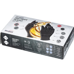 Изображение товара Перчатки MANIPULA SPECIALIST одноразовые нитрил Manipula ЭКСПЕРТ ТЕХНО чер (DG-025) р10 50шт/уп