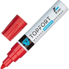 Изображение товара Маркер лаковый TOPFORT Industrial 8 мм красный