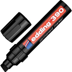 Изображение товара Перманентный маркер Edding E-390/1 черный 4-12 мм скошенный наконечник Германия