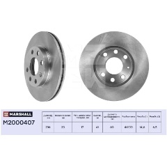 Изображение товара Передний тормозной диск MARSHALL для Chevrolet Lanos Daewoo Nexia Opel Astra