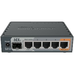 Изображение товара Микротик RB760iGS hEX S маршрутизатор 5 портов гигабитный PoE SFP MicroSD USB