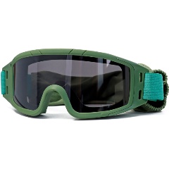 Изображение товара Защитная маска ShotTime Puma с серой линзой и зеленой оправой