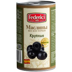 Изображение товара Маслины FEDERICI крупные без косточки 350 г