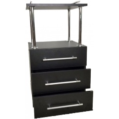 Изображение товара Стол для тату мастера Tattoo Profi Eco 3 Черный компактный с колесиками и ящиками