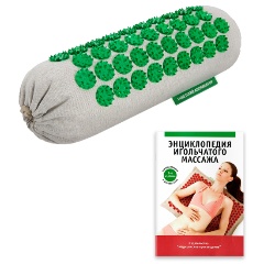 Изображение товара Массажный валик Тибетский аппликатор (аппликатор Кузнецова), универсальный, зеленый