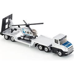Изображение товара Масштабная модель SIKU 1610 Тягач с полицейским вертолетом