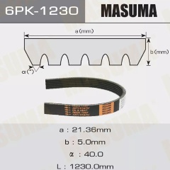 Изображение товара Ремень поликлиновый MASUMA 6PK 1230