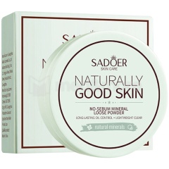 Изображение товара Матирующая себорегулирующая рассыпчатая пудра SADOER, тон 01 milkshake green