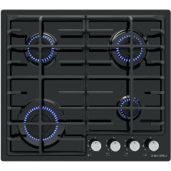Изображение товара Газовая варочная панель Maunfeld EGHE.64.6CB/G 4 конфорки, черная, 60 см