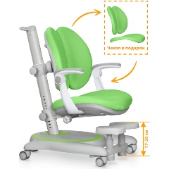 Изображение товара Кресло детское ErgoKids Ortoback Duo Plus Green Y-510 KZ Plus