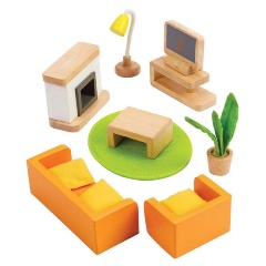 Изображение товара Мебель для кукольного домика Hape E3452_HP гостиная набор игрушечная