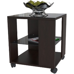 Изображение товара Стол журнальный МЕБЕЛИК BeautyStyle 6 венге/стекло черное