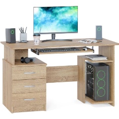 Изображение товара Стол компьютерный МЕБЕЛЬНАЯ ФАБРИКА "СОКОЛ" КСТ-08.1 Дуб сонома