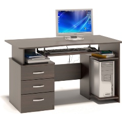 Изображение товара Стол компьютерный МЕБЕЛЬНАЯ ФАБРИКА "СОКОЛ" КСТ-08.1 Венге