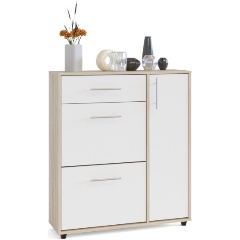 Изображение товара Шкаф для обуви ТП-4 Дуб сонома/белый