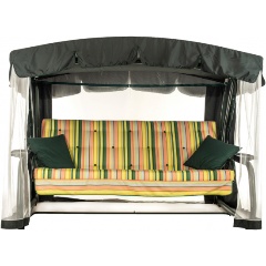 Изображение товара КОМФОРНЫЕ 4-МЕСТНЫЕ САДОВЫЕ КАЧЕЛИ С СЕТКОЙ И ПОДУШКАМИ Саванна