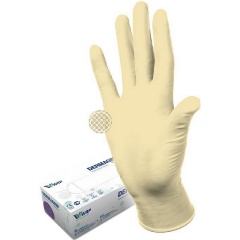 Изображение товара Медицинские латексные смотровые перчатки Dermagrip Classic XL 50 пар желтые